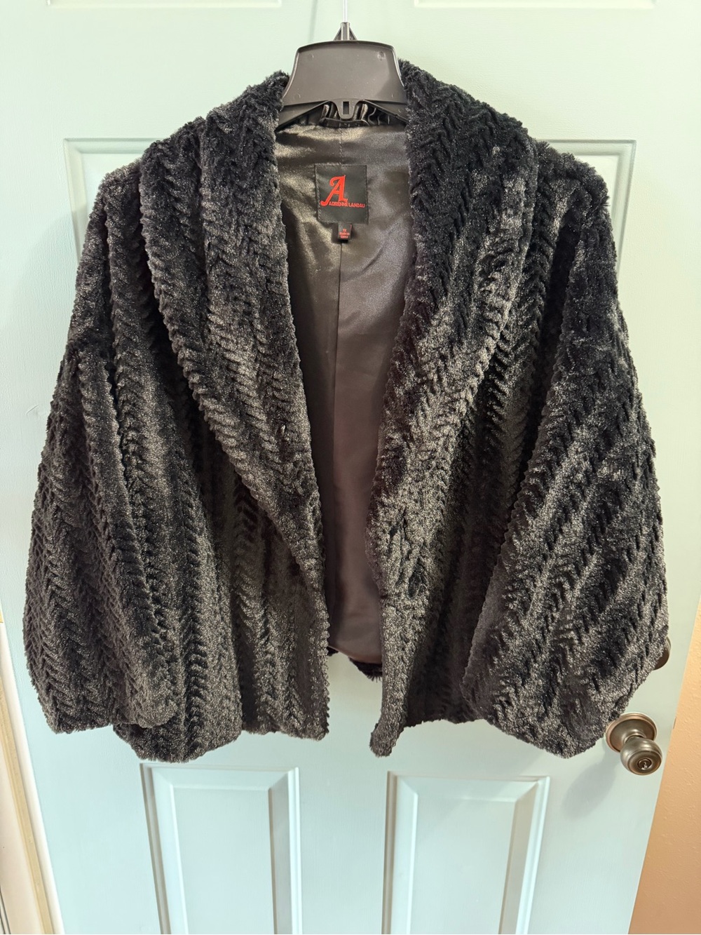 Black Faux Fur Jack size 1X